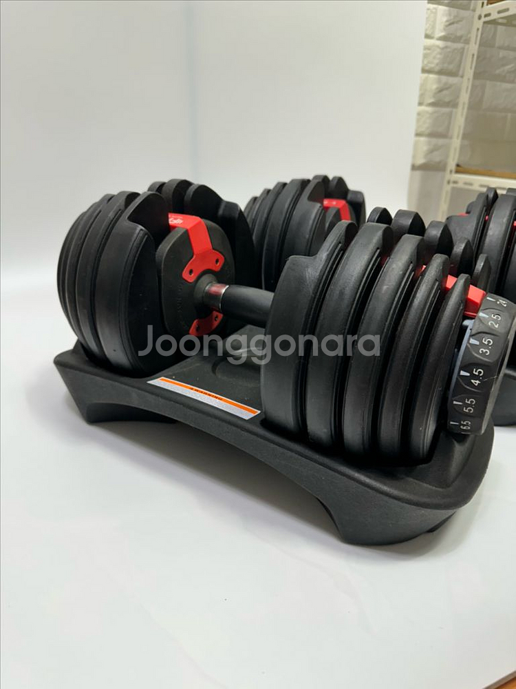 다이얼 무게조절 덤벨 세트 24kg 아령 바벨 2개--2