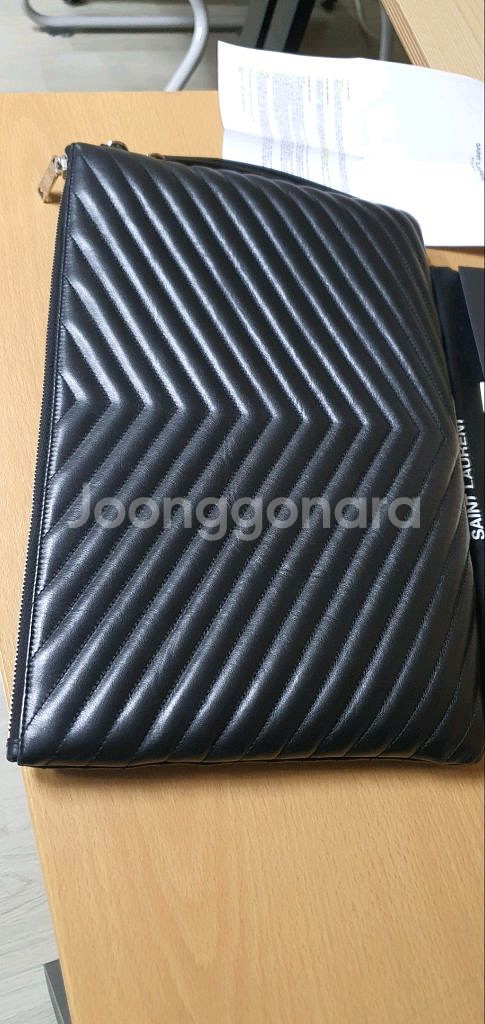 입생로랑 라지 클러치/클러치백 은장 정품S급(감정서O)--3