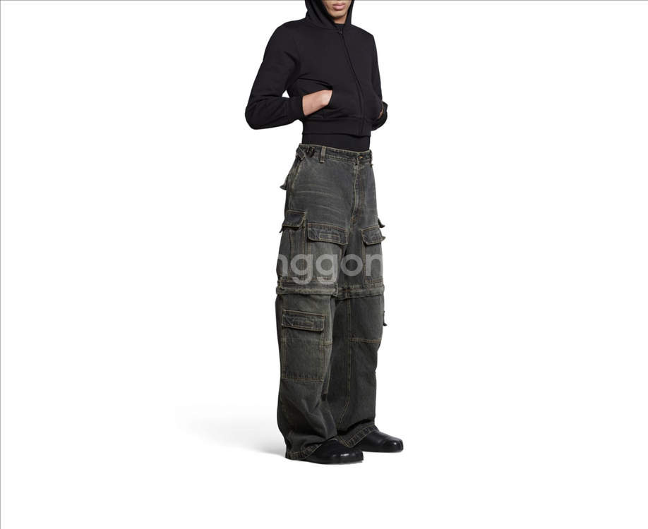 발렌시아가 재패니즈 데님 카고 팬츠--8