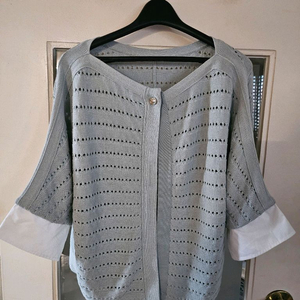 마인 진주단추 니트가디건 90