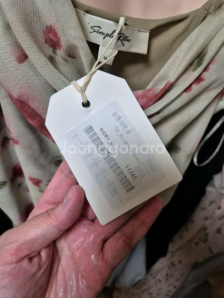 심플레트로 rose slip dress M사이즈--5