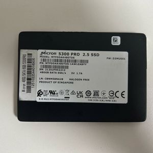 Micron 5300 Pro 480GB 서버용 SSD