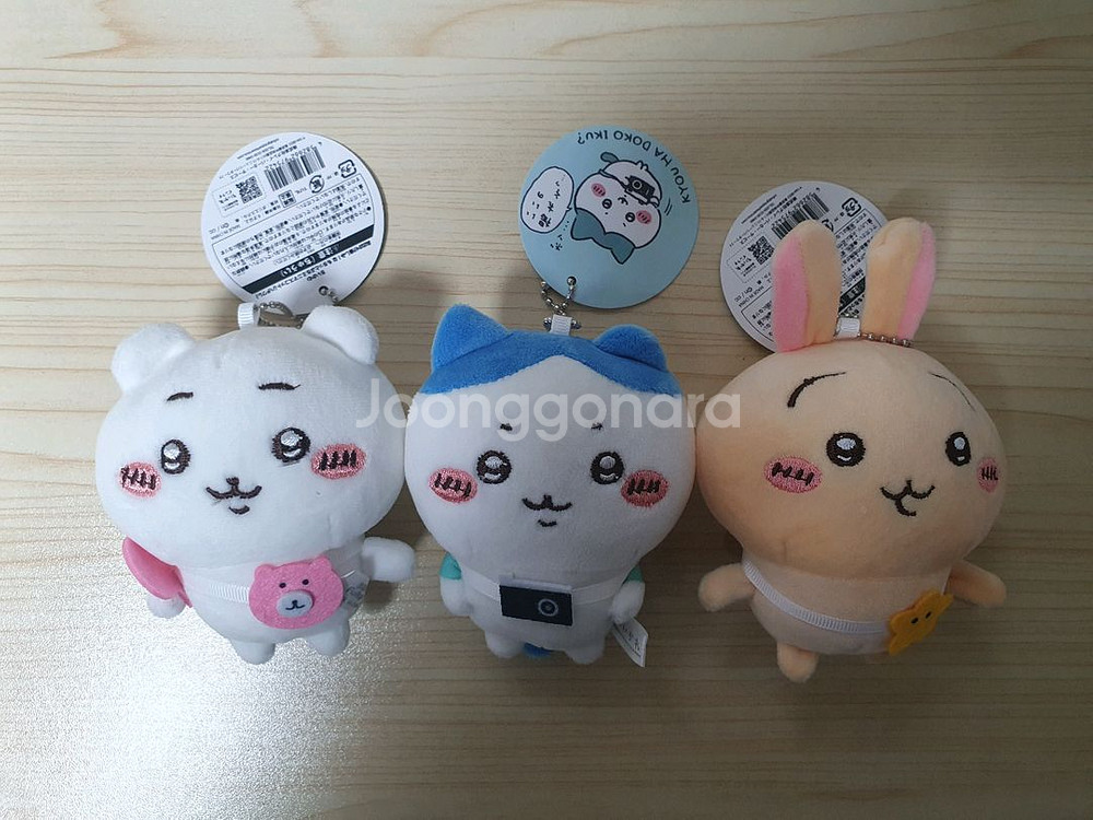 (새제품) 먼작귀 치이카와 하치와레 우사기 인형키링--0