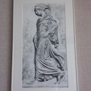 고대 그리스 부조 이미지 흑백 인테리어 액자