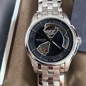 해밀턴 재즈마스터 오픈하트 40mm 오토매틱 검판