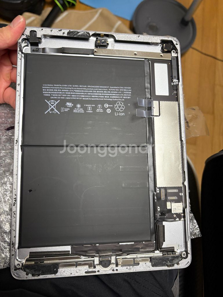 iPad 6세대 A1893 부품용 프레임+보드--1