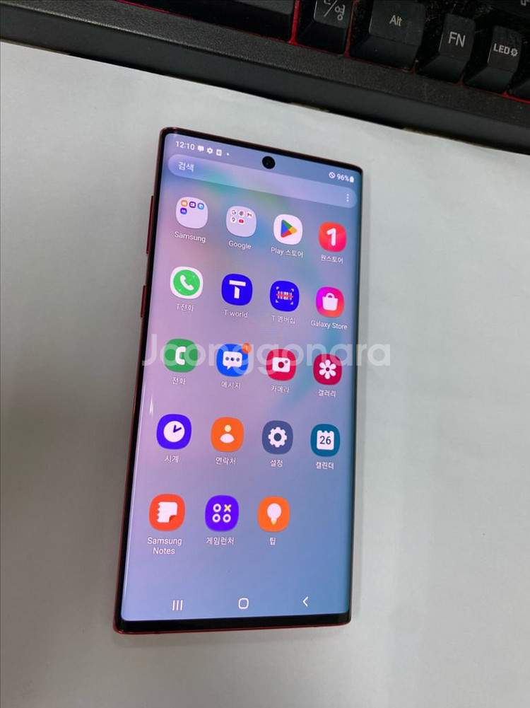 SK 갤럭시노트10 레드 AA급 256GB 무잔상--1