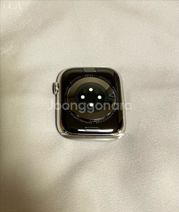 (배터리 100%) 애플워치7 에르메스 실버 45mm--2