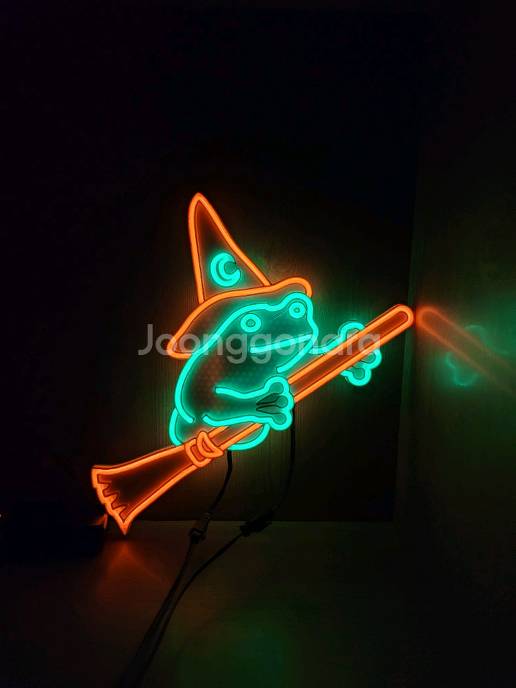 개구리 마법사 할로윈 네온사인 led 램프--2