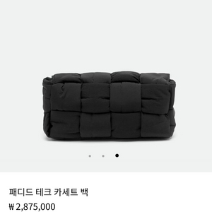 보테가베네타 패디드 테크 카세트백 블랙