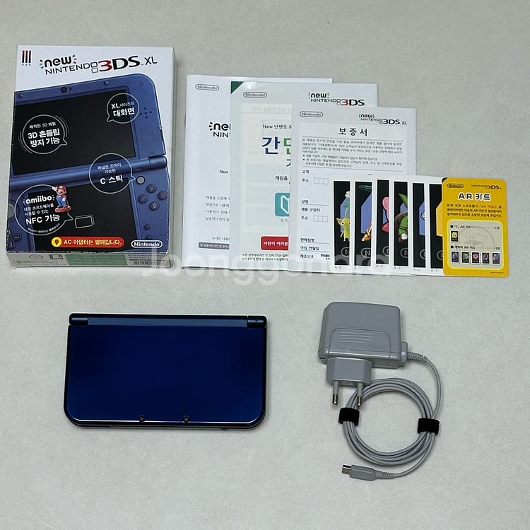 닌텐도 NEW 3DS XL 메탈릭블루 박스 / 뉴큰다수--0