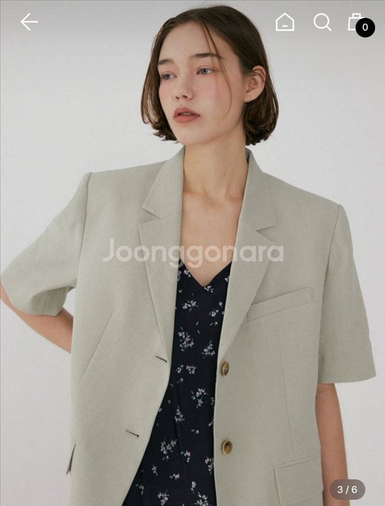 JSNY 린넨자켓 민트 55(66 맞아요)--2