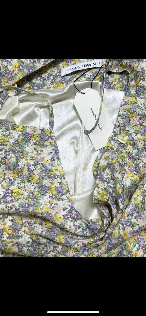 플라워 롱원피스 뷔스티에 새상품--2