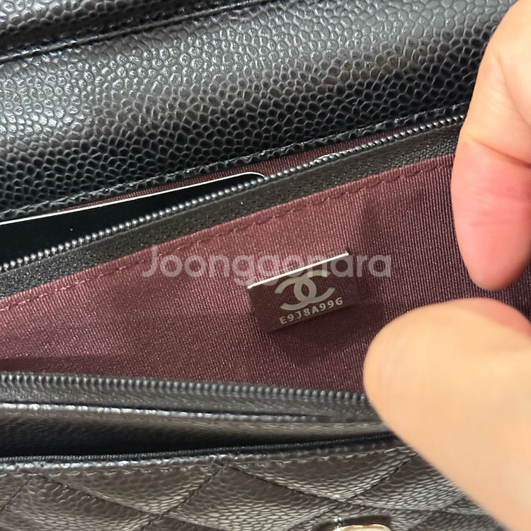 샤넬 woc 캐비어 은장--8