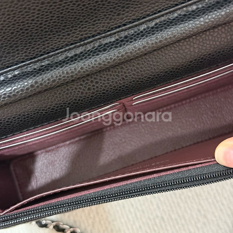 샤넬 woc 캐비어 은장--9