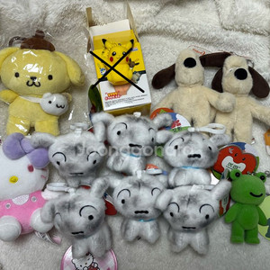 산리오 흰둥이 피카츄 그로밋 개구리 마리오 인형키링