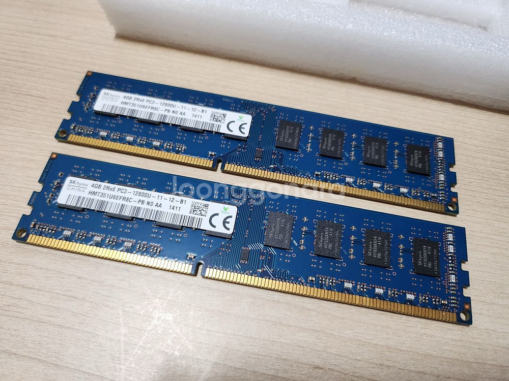 하이닉스 DDR3 메모리 12800u 8기가(4gx2)--0