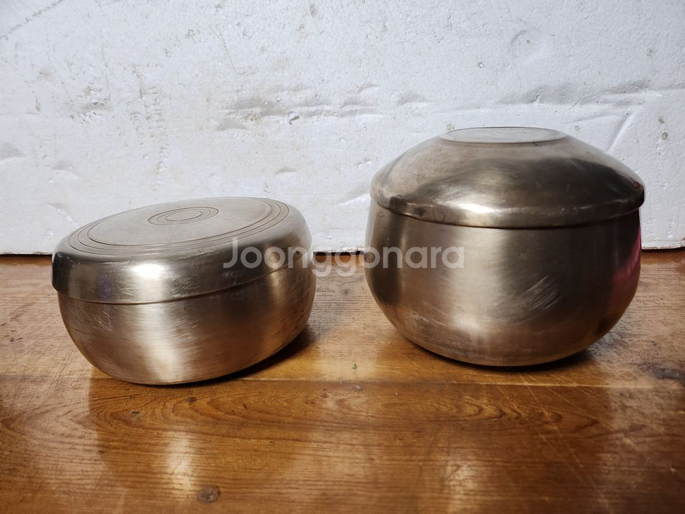 오래된 유기그릇 2점--0