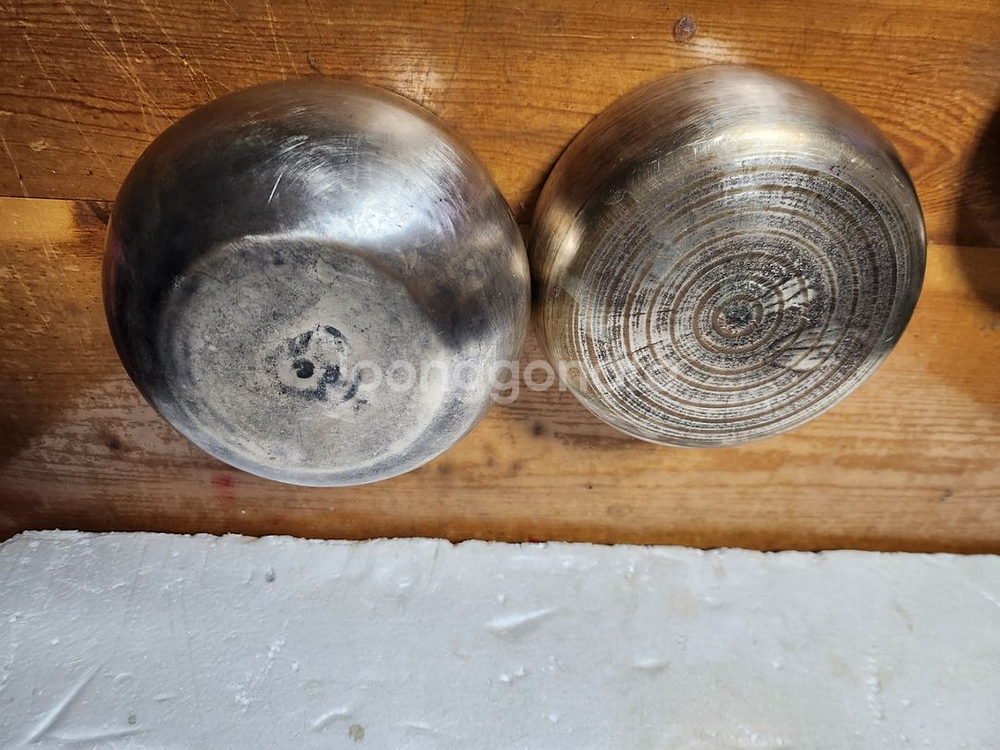 오래된 유기그릇 2점--3