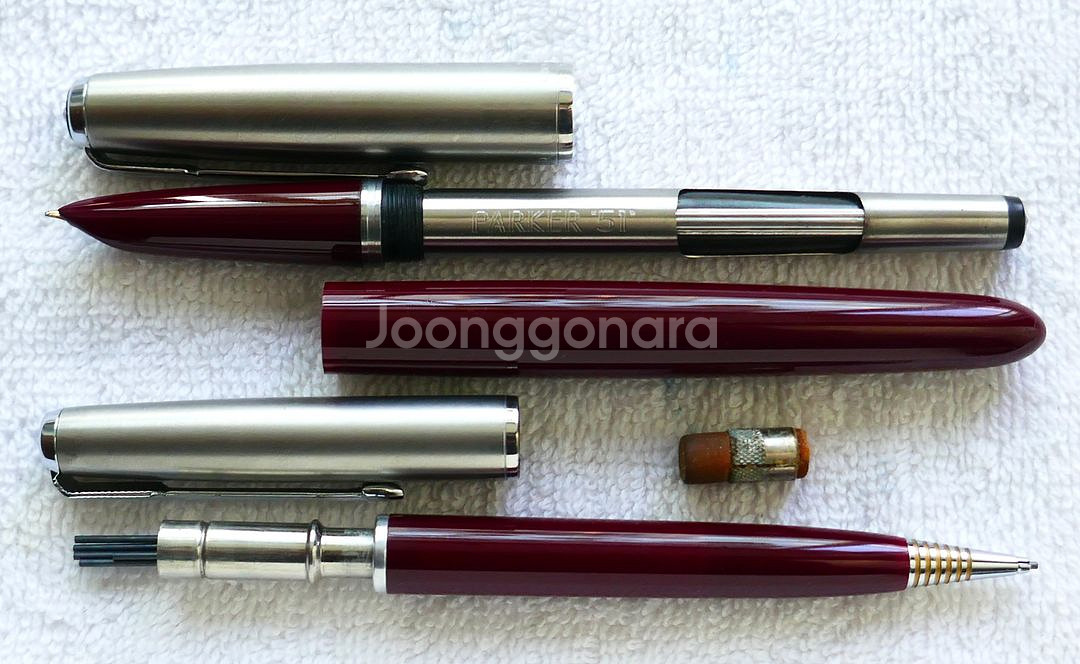 파카 51 만년필 연필 셋트 버건디-F--3