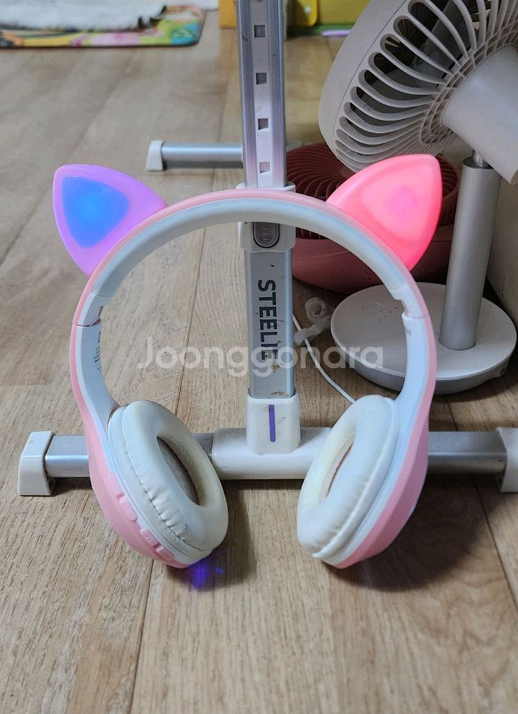 코시 LED고양이헤드셋/유무선블루투스어린이헤드셋/청력보--0