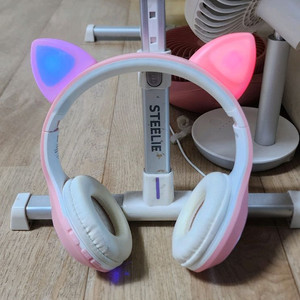 코시 LED고양이헤드셋/유무선블루투스어린이헤드셋/청력보