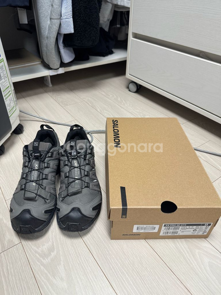 살로몬 XA 프로 3D GTX 퓨터 블랙 실버 클라우드--1