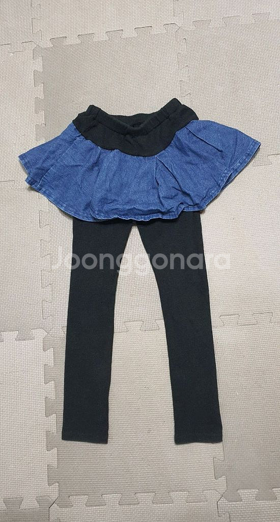 [120-130]여아바지 2벌일괄/치마레깅스+청바지--2