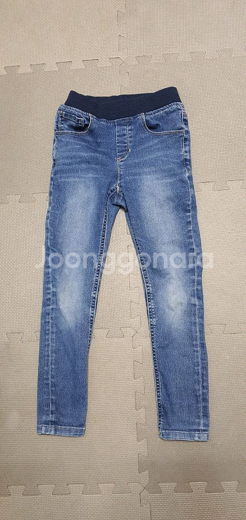 [120-130]여아바지 2벌일괄/치마레깅스+청바지--5