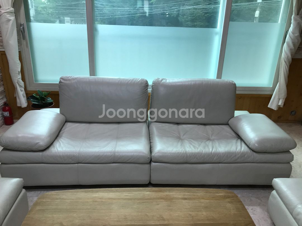 럭스폼 이태리 천연통가죽 소파--9