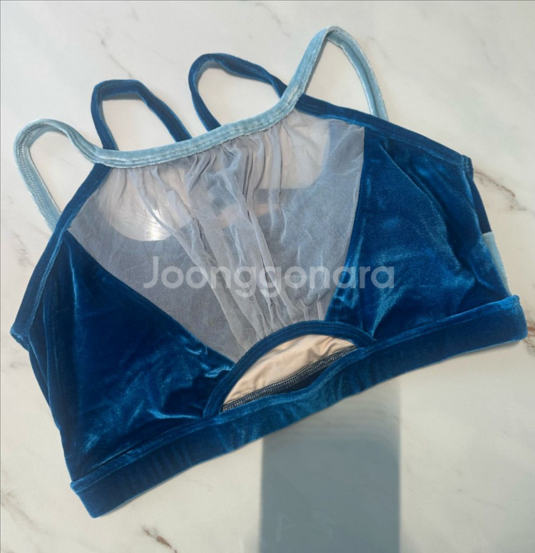 폴웨어) 린옴즈 잔느벨벳세트 블루(M-S)--1