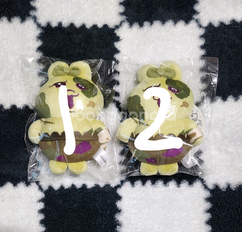 빤쮸토끼 오판츄우사기 음뽀챠무 팝업 좀비 마스코트 키링--1