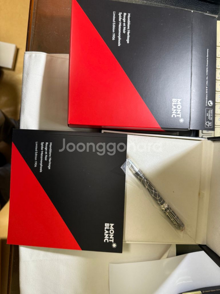 몽블랑 루즈앤느와 스파이더 메타모포시스 만년필--0