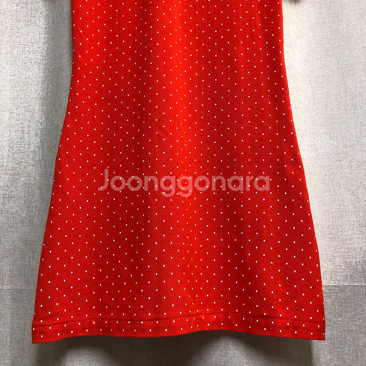 라코스테 도트 패턴 카라 원피스 (사이즈36)--5