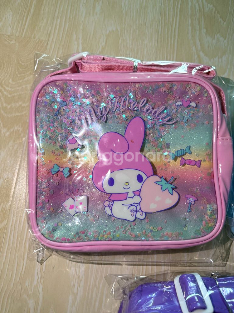 산리오 블링블링 크로스백 핸드폰 도시락 가방 새상--1