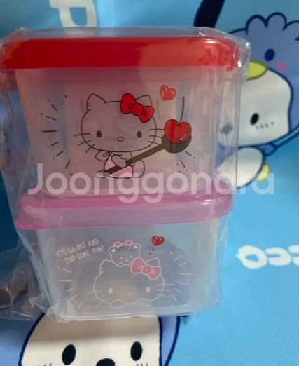 키티 전자레인지 용기 2p--0