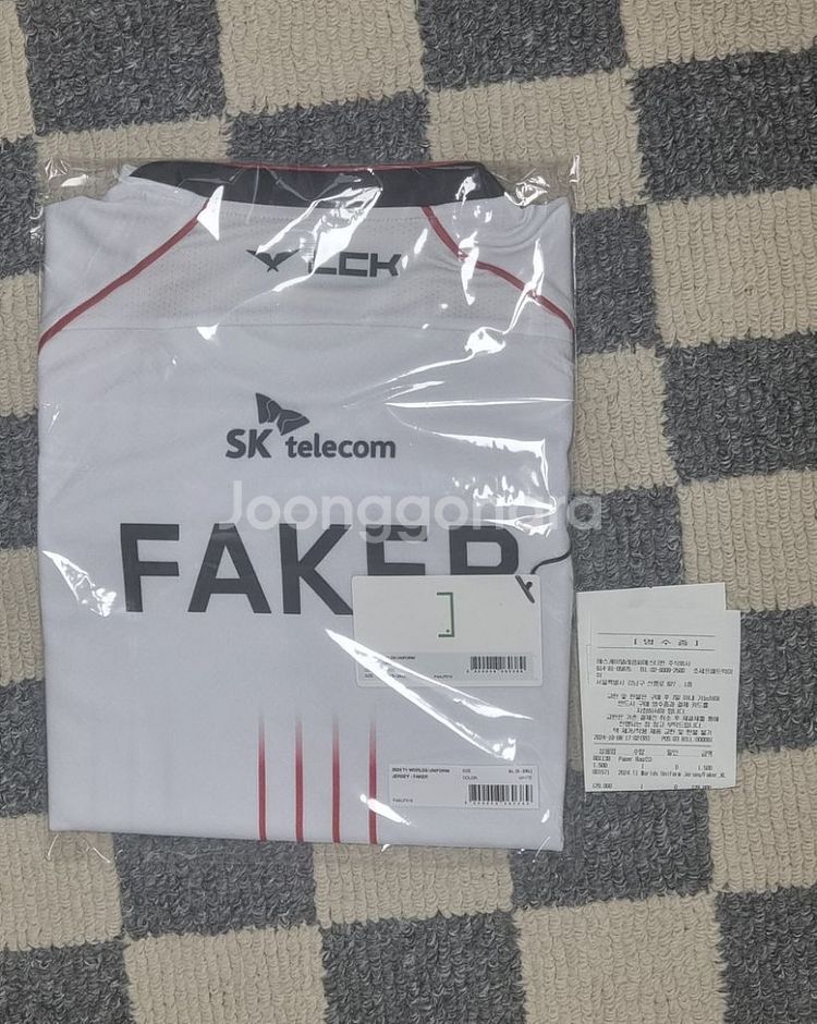 2024 T1 페이커 공식 유니폼 저지 (XL, 정품)--0