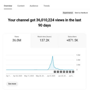87만명 주의없는 유튜브 채널