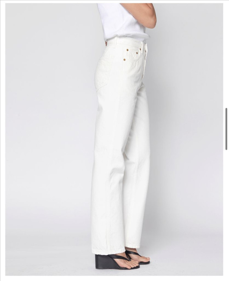 식스앤어하프 High Rise Straight 화이트진 이미지