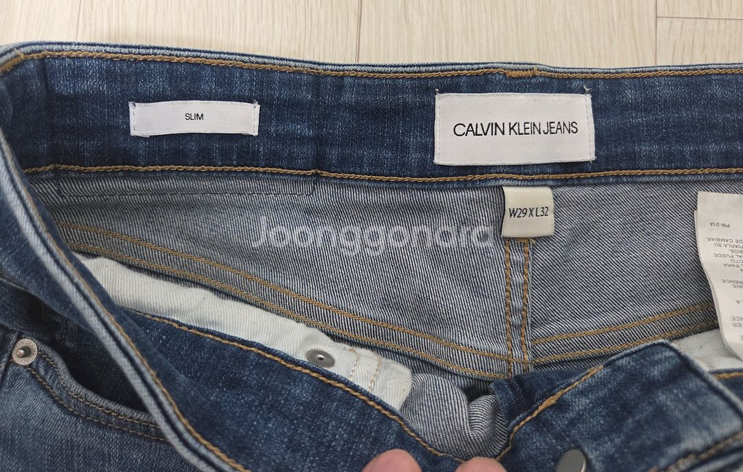 캘빈클라인 남성 슬림 스판 데님 29인치--4
