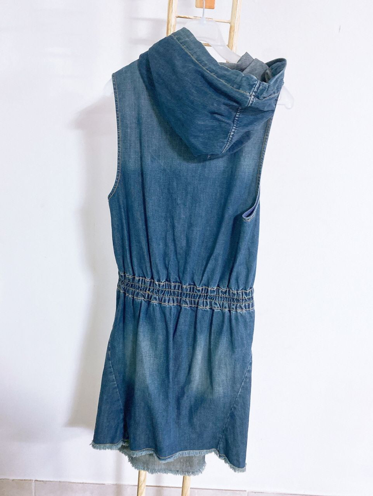 (여성S)리바이스데님반집업후드민소매원피스--4