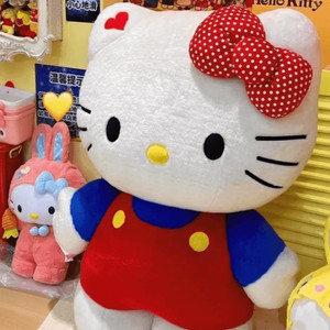키티 빨간 멜빵 인형 36cm