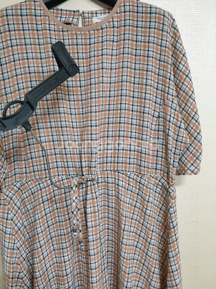 써스데이아일랜드 체크 원피스/M--2