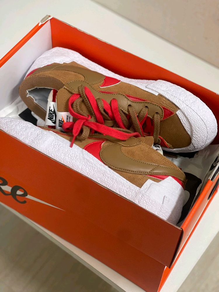 나이키 신발 265 사카이 블레이져 로우 브리티쉬 탄 이미지