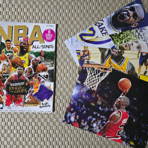 매거진 NBA ALL STARS A3 양면 포스터 4장