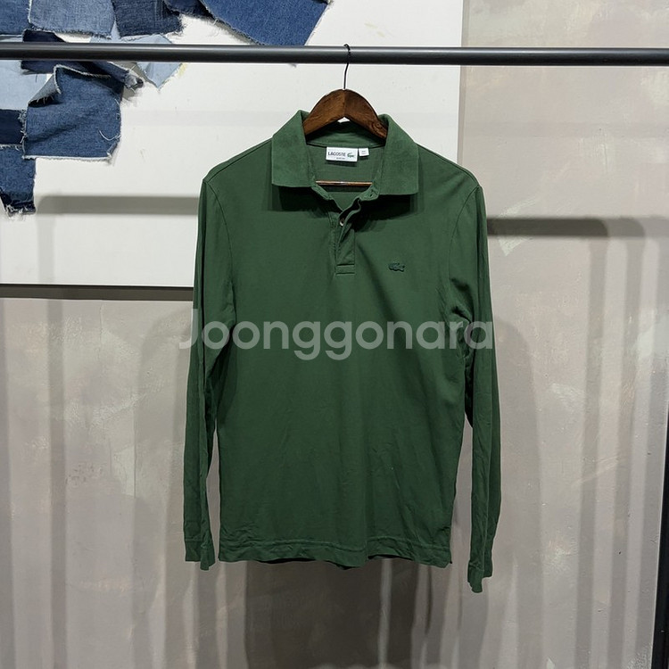 (100) 라코스테 캐주얼 슬림핏 긴팔 카라티--0