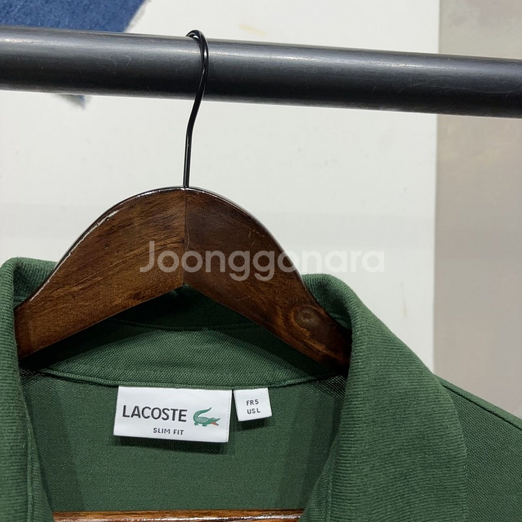 (100) 라코스테 캐주얼 슬림핏 긴팔 카라티--1