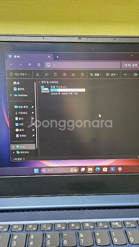 레노버 14인치노트북 i7-8g-256g 블루색상--2