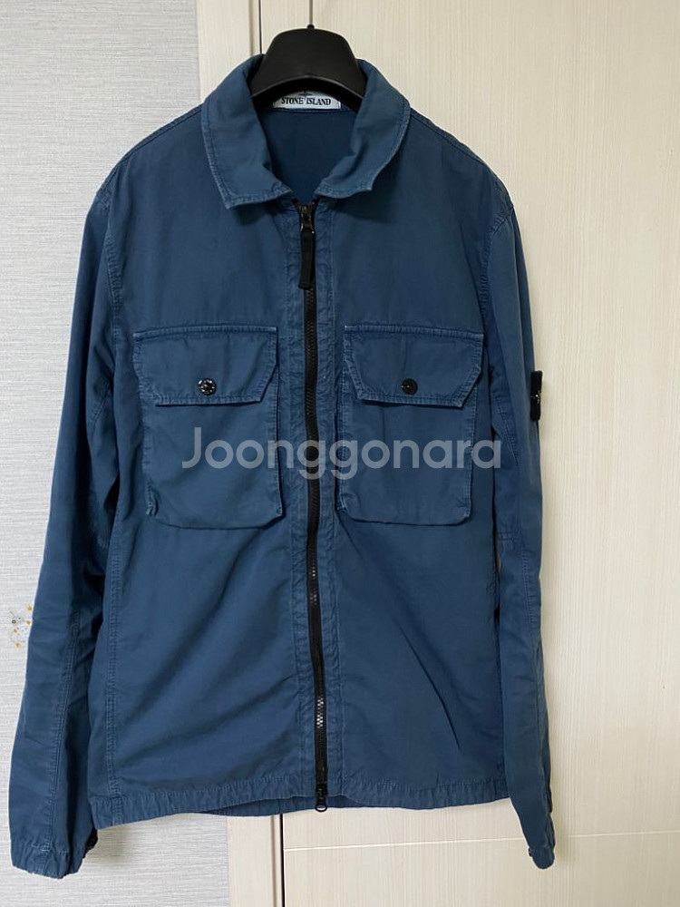 [S] 21fw 스톤아일랜드 올드이펙트 오버셔츠 블루--0