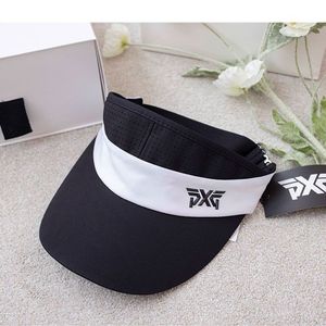PXG 골프 우먼 로고 밴드 와이드 썬 바이저 캡
